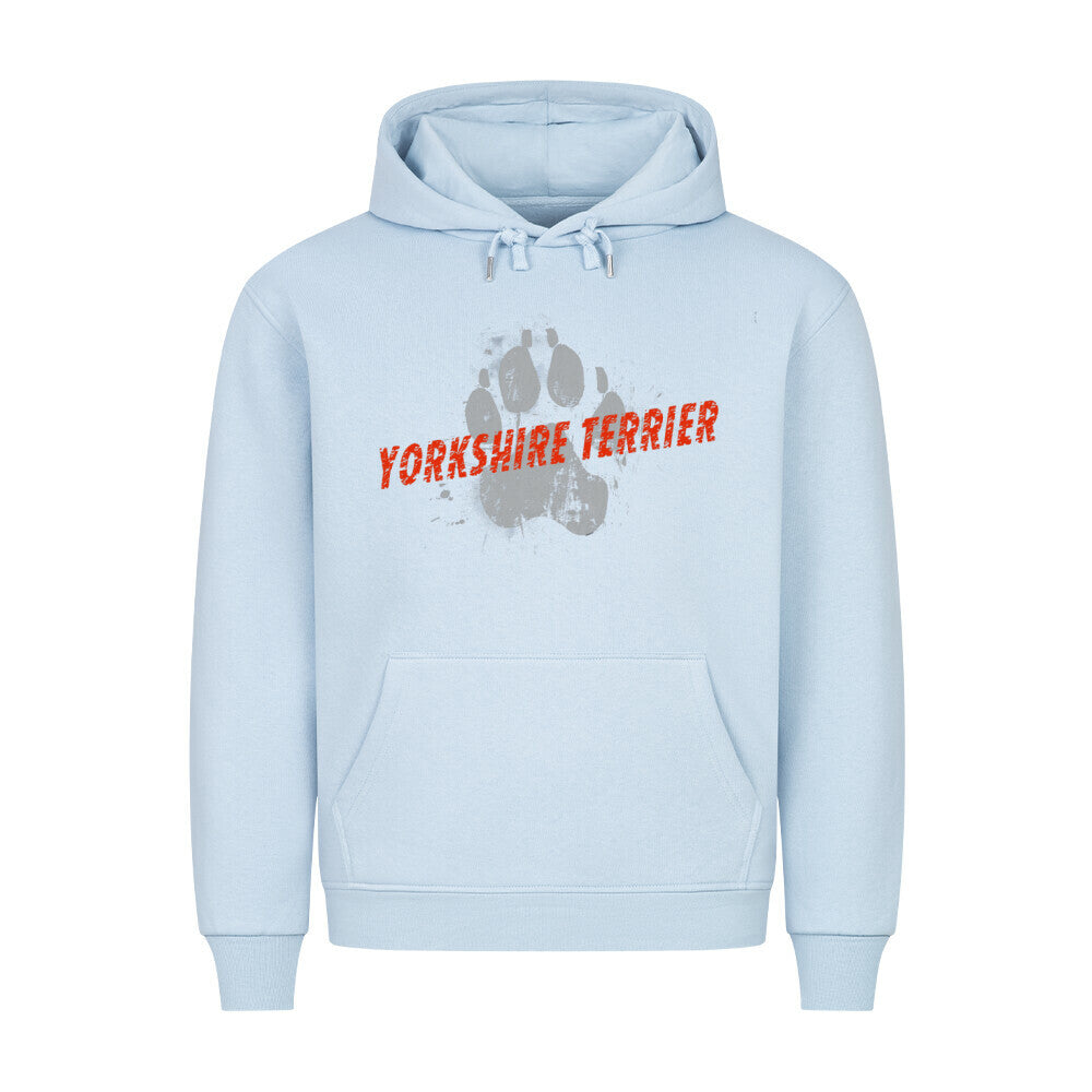 Premium Hoodie "Yorkshire Terrier - PAW" Babyblau – hunde-shirt.de