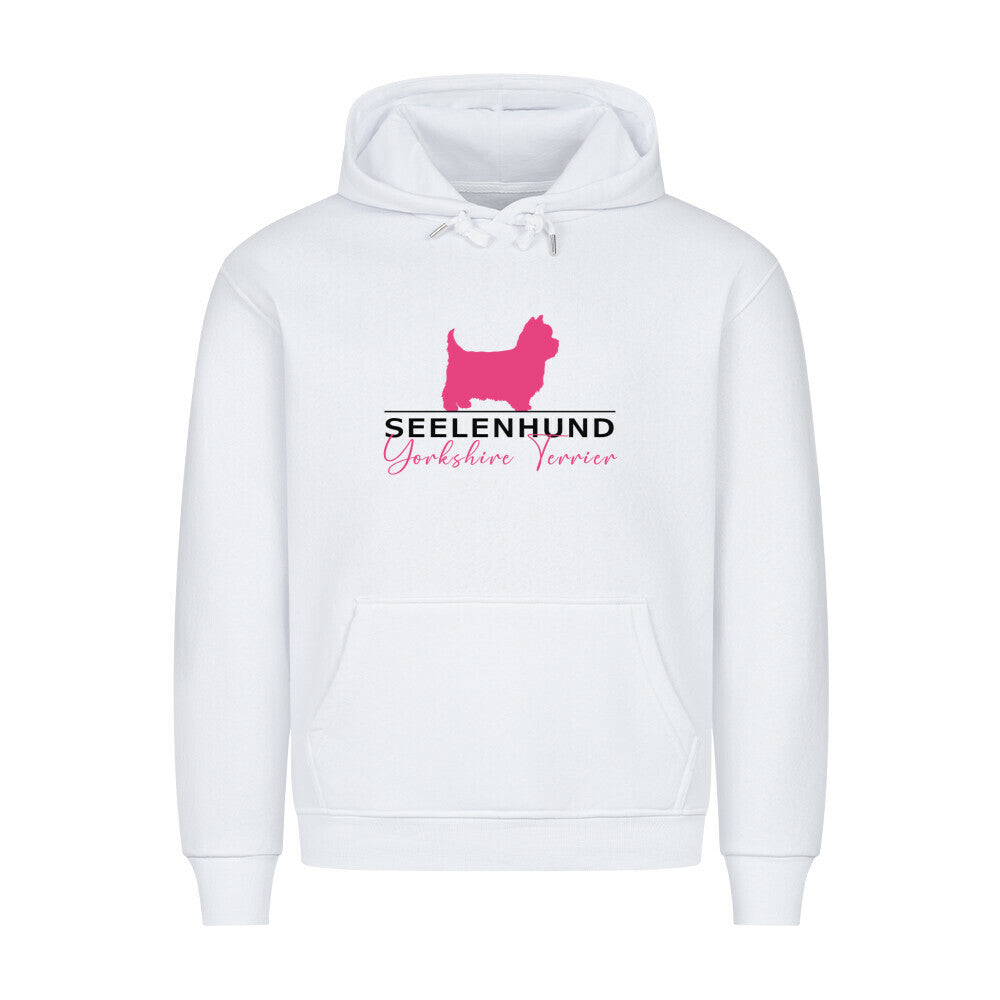 Premium Hoodie "Yorkshire Terrier - Seelenhund" Weiß – hunde-shirt.de
