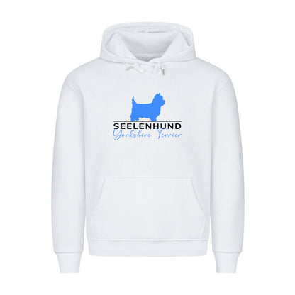 Premium Hoodie "Yorkshire Terrier - Seelenhund" Weiß – hunde-shirt.de