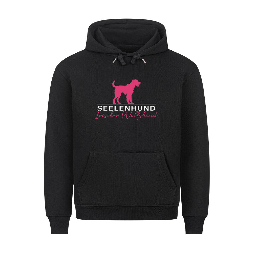 Premium Hoodie "Irischer Wolfshund - Seelenhund" Schwarz – hunde-shirt.de