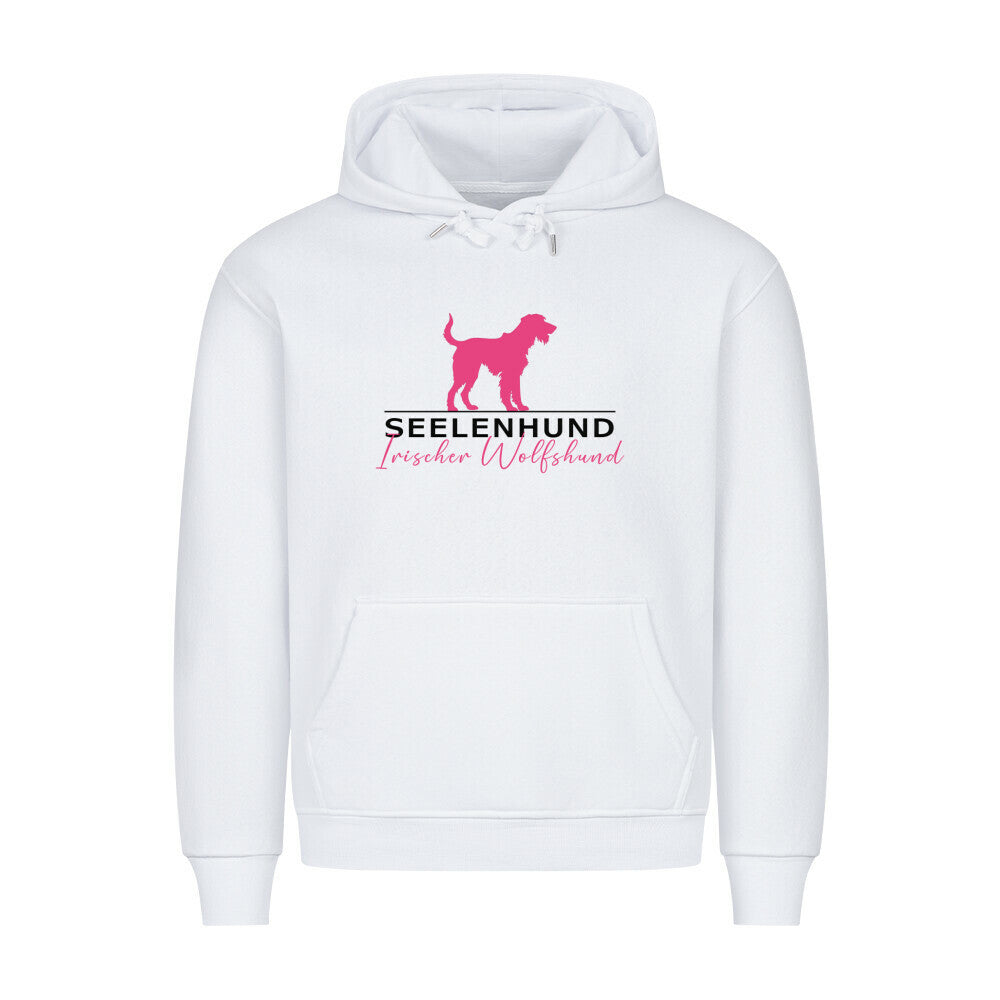 Premium Hoodie "Irischer Wolfshund - Seelenhund" Weiß – hunde-shirt.de