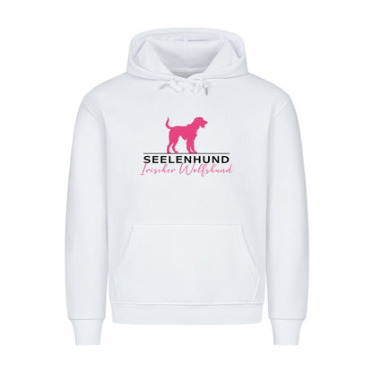 Premium Hoodie "Irischer Wolfshund - Seelenhund" Weiß – hunde-shirt.de