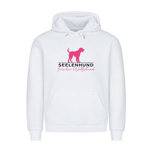 Premium Hoodie "Irischer Wolfshund - Seelenhund" Weiß – hunde-shirt.de