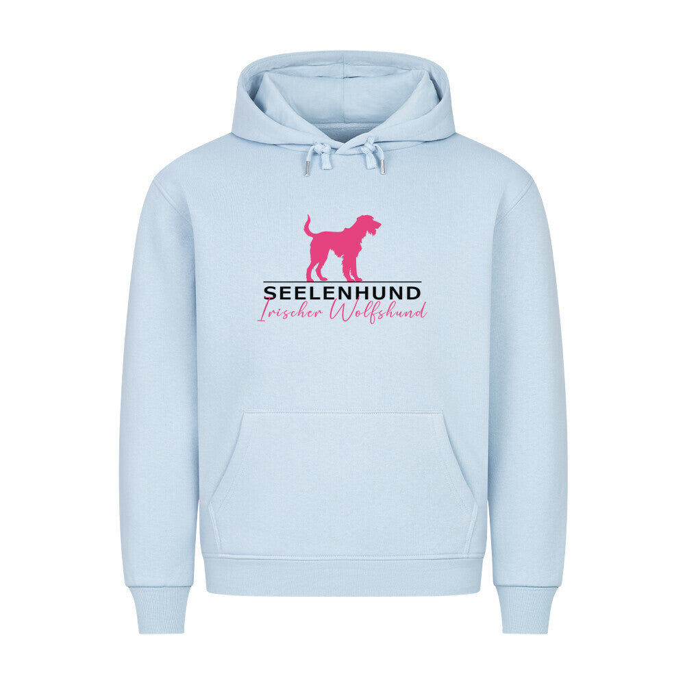 Premium Hoodie "Irischer Wolfshund - Seelenhund" Babyblau – hunde-shirt.de
