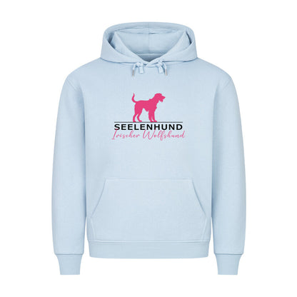 Premium Hoodie "Irischer Wolfshund - Seelenhund" Babyblau – hunde-shirt.de