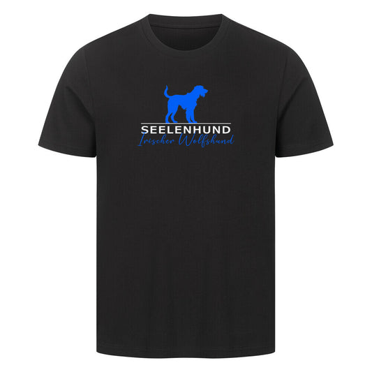 Premium T-Shirt "Irischer Wolfshund - Seelenhund" Schwarz – hunde-shirt.de