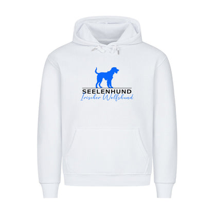 Premium Hoodie "Irischer Wolfshund - Seelenhund" Weiß – hunde-shirt.de