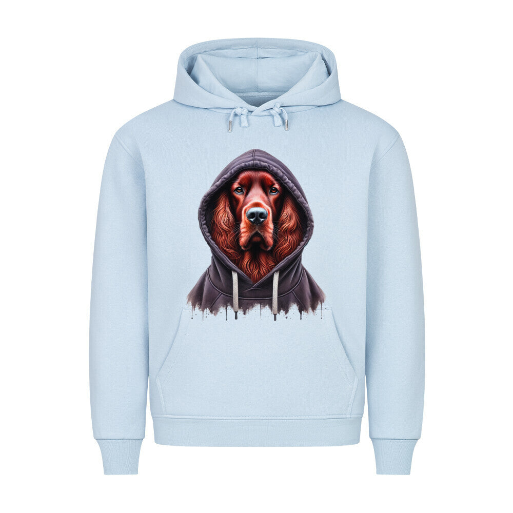 Premium Hoodie "Irish Setter - Hooded" Babyblau – hunde-shirt.de