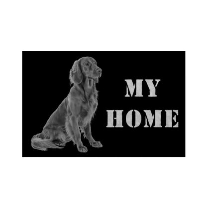 Fußmatte "Irish Setter - MY HOME" Weiß – hunde-shirt.de