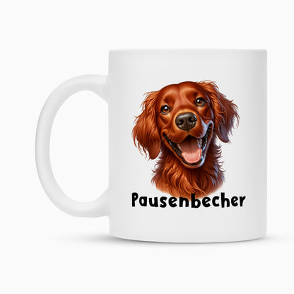 Tasse "Irish Setter - Pausenbecher" – hunde-shirt.de