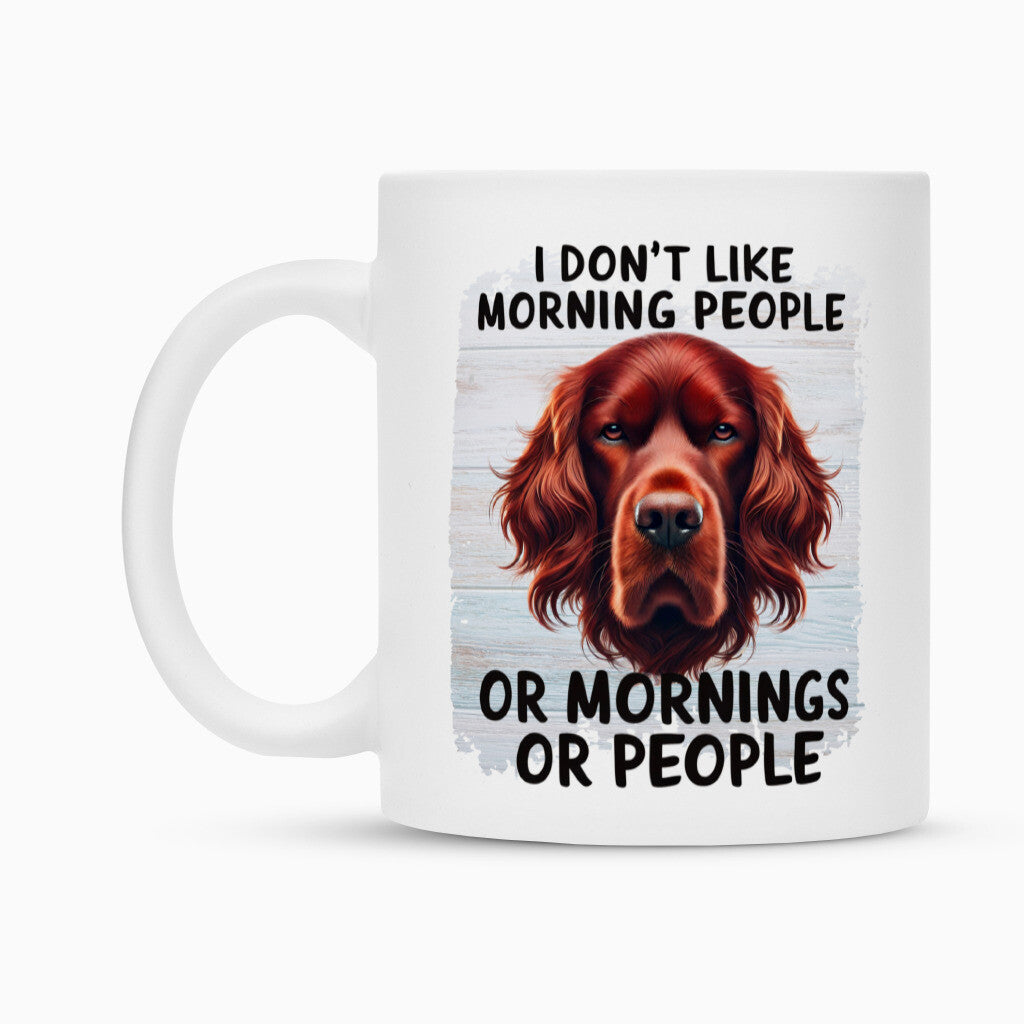 Tasse "Irish Setter - Morning People" – hunde-shirt.de