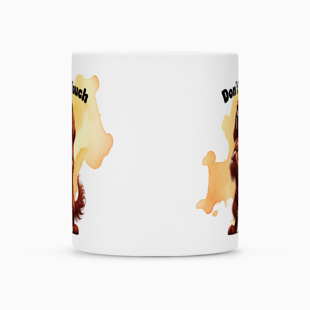 Tasse "Irish Setter - Don´t touch" – hunde-shirt.de