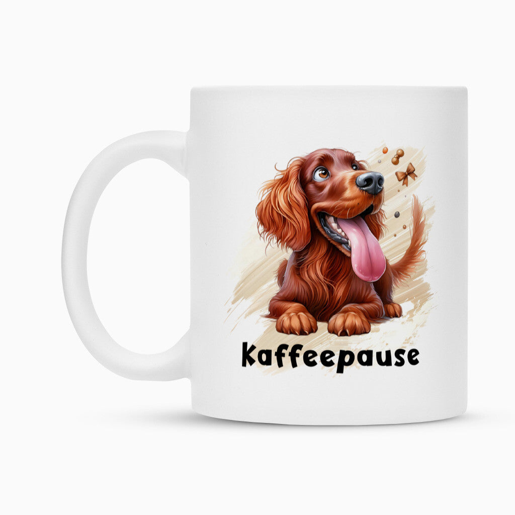 Tasse "Irish Setter - Kaffeepause" – hunde-shirt.de