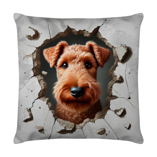 Kissen "Irish Terrier - Look" Weiß – hunde-shirt.de