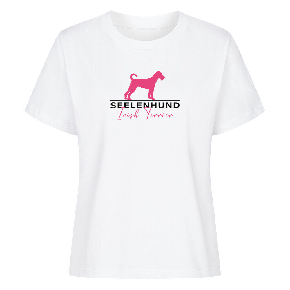 Premium Damen-Shirt "Irish Terrier - Seelenhund" Weiß – hunde-shirt.de