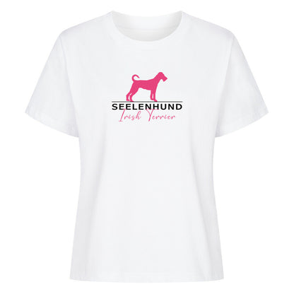 Premium Damen-Shirt "Irish Terrier - Seelenhund" Weiß – hunde-shirt.de