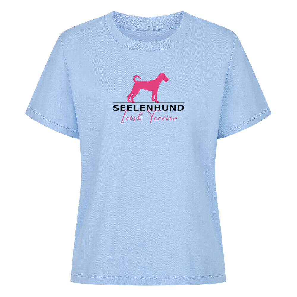 Premium Damen-Shirt "Irish Terrier - Seelenhund" Sky Blue – hunde-shirt.de