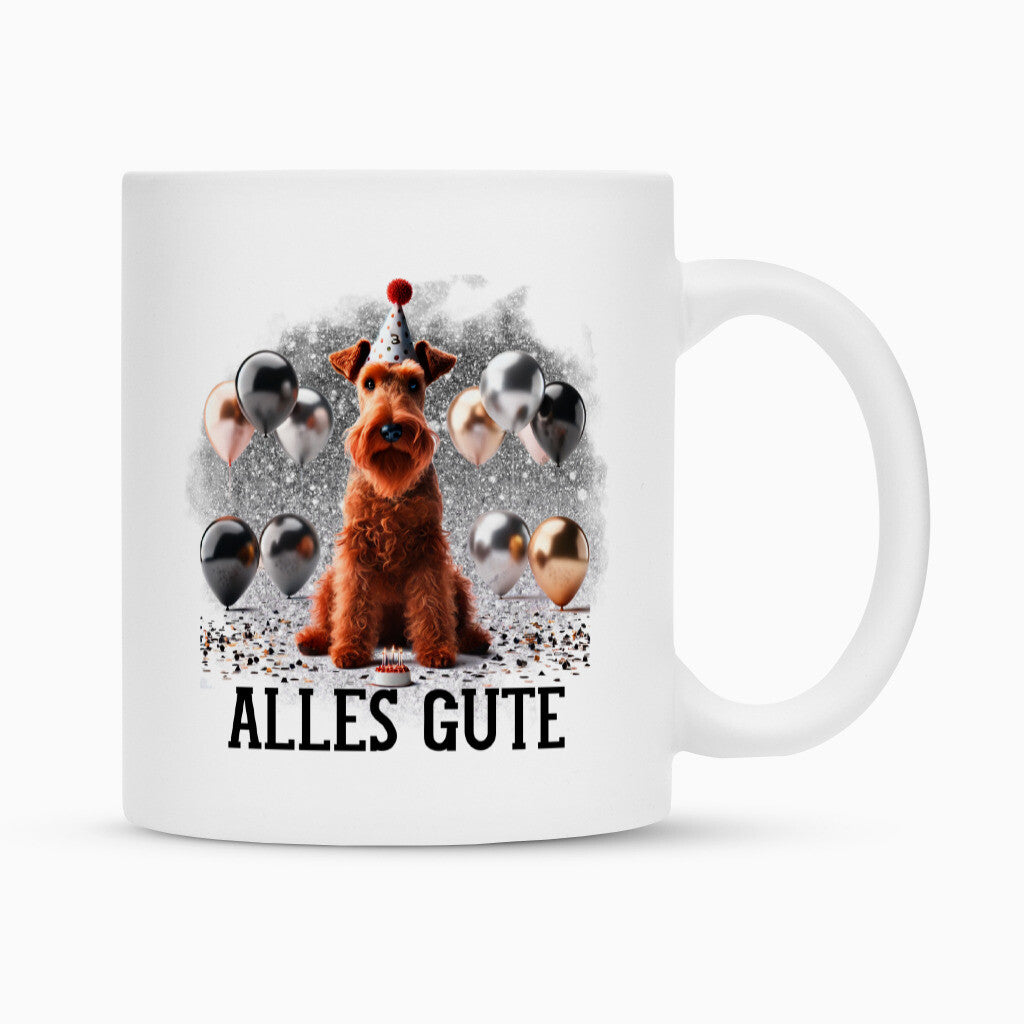 Tasse "Irish Terrier - ALLES GUTE" Weiß – hunde-shirt.de