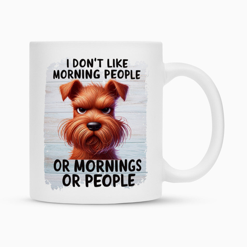 Tasse "Irish Terrier - Morning People" Weiß – hunde-shirt.de