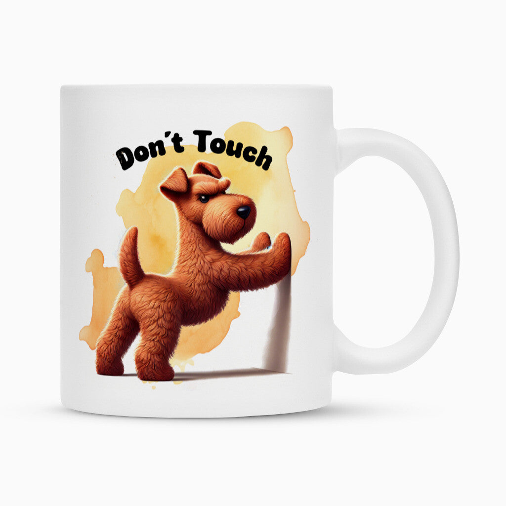 Tasse "Irish Terrier - Don´t touch" Weiß – hunde-shirt.de