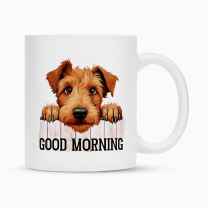 Tasse "Irish Terrier - GOOD MORNING" Weiß – hunde-shirt.de
