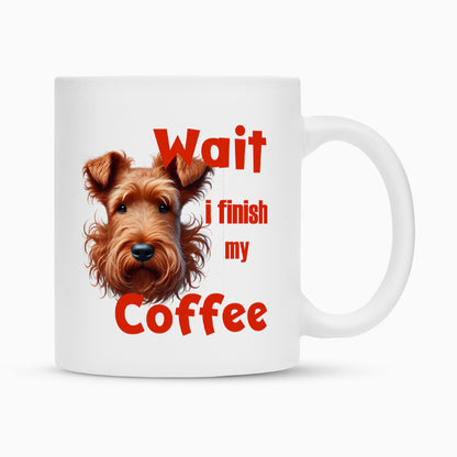 Tasse "Irish Terrier - Wait..." Weiß – hunde-shirt.de