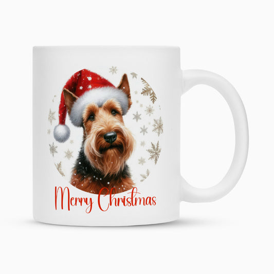 Tasse "Irish Terrier - Merry Christmas" Weiß – hunde-shirt.de