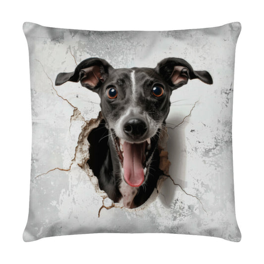 Kissen "Italian Greyhound - Look" Weiß – hunde-shirt.de