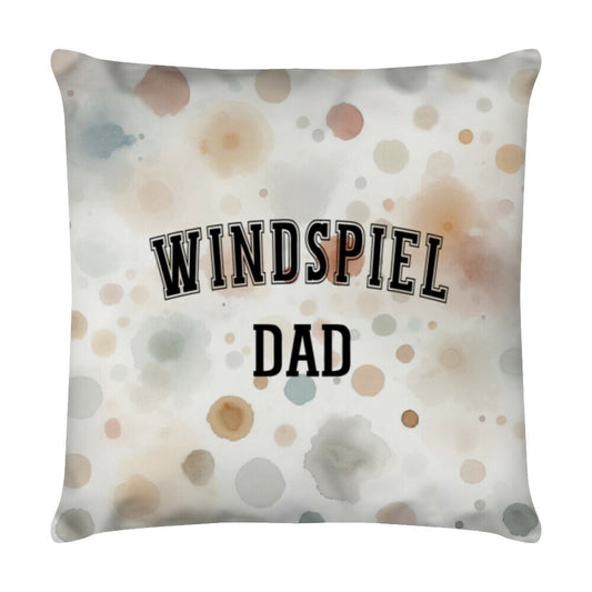 Kissen "Windspiel - DAD" Weiß – hunde-shirt.de