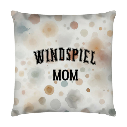 Kissen "Windspiel - MOM" Weiß – hunde-shirt.de