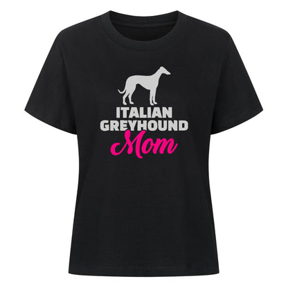 Premium Damen-Shirt "Italian Greyhound - MOM" Schwarz – hunde-shirt.de