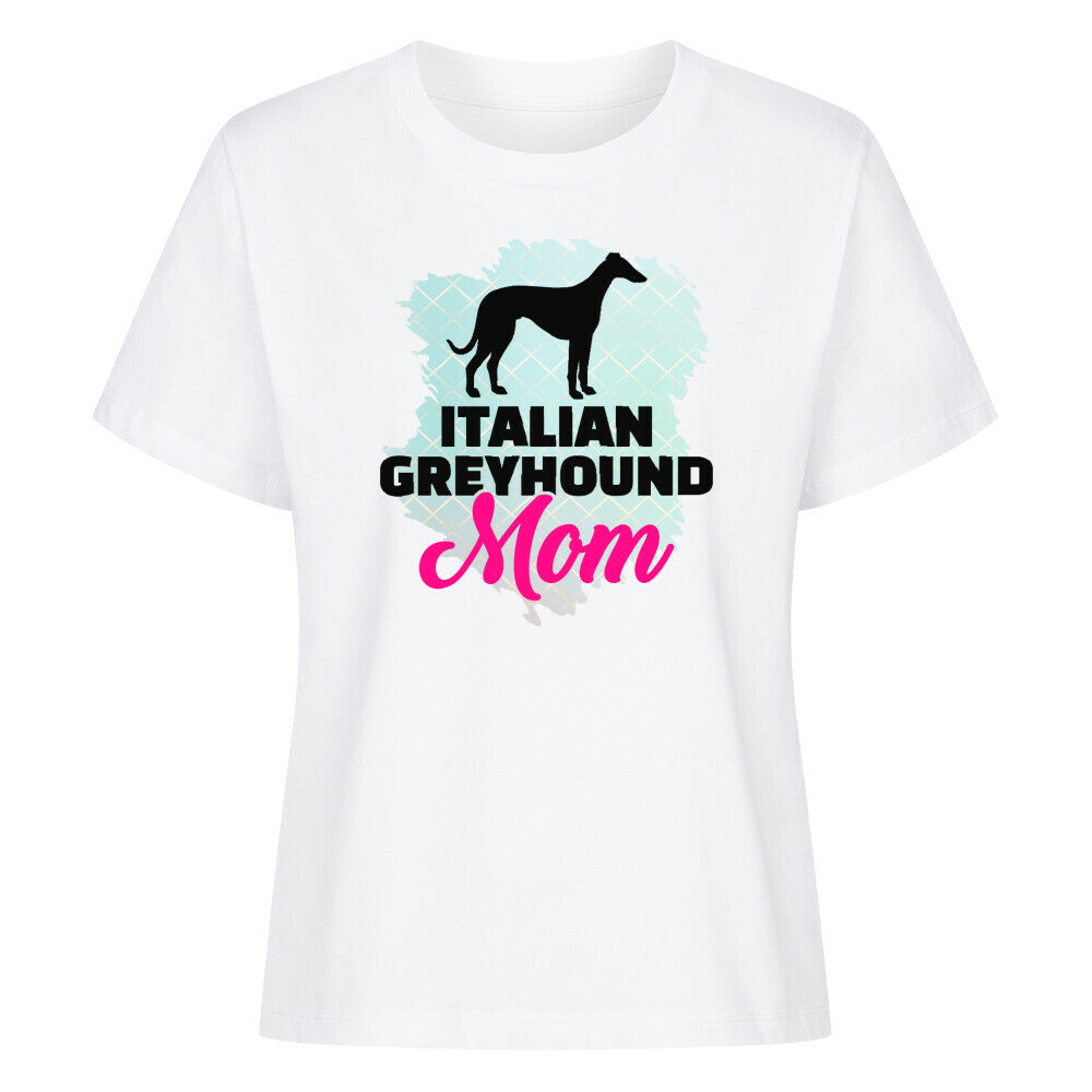Premium Damen-Shirt "Italian Greyhound - MOM" Weiß – hunde-shirt.de