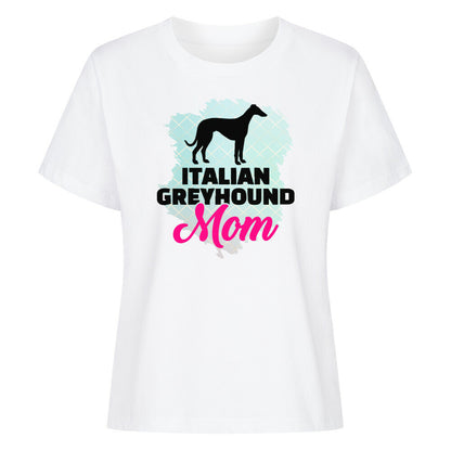 Premium Damen-Shirt "Italian Greyhound - MOM" Weiß – hunde-shirt.de