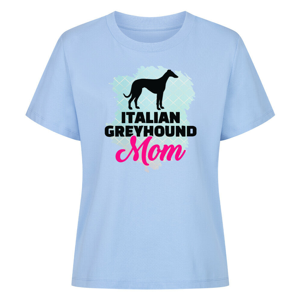 Premium Damen-Shirt "Italian Greyhound - MOM" Sky Blue – hunde-shirt.de