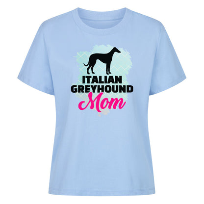 Premium Damen-Shirt "Italian Greyhound - MOM" Sky Blue – hunde-shirt.de