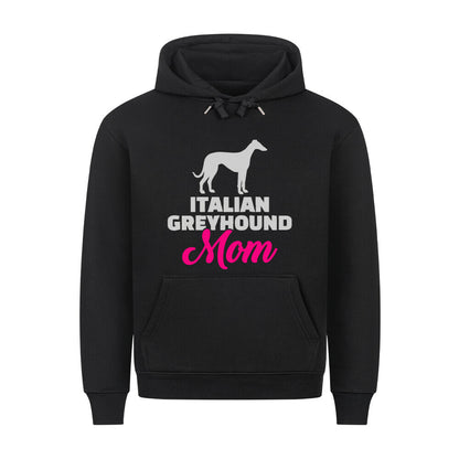 Premium Hoodie "Italian Greyhound - MOM" Schwarz – hunde-shirt.de