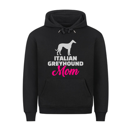 Premium Hoodie "Italian Greyhound - MOM" Schwarz – hunde-shirt.de