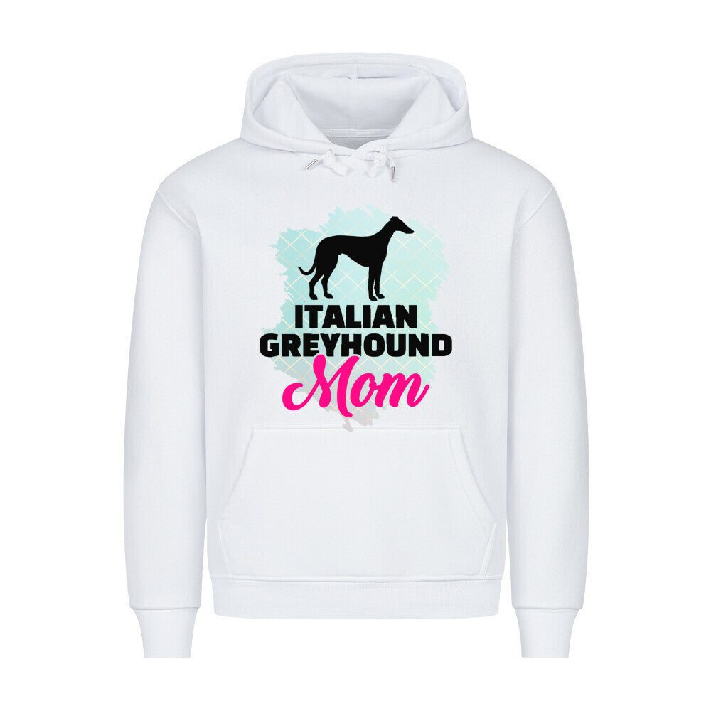 Premium Hoodie "Italian Greyhound - MOM" Weiß – hunde-shirt.de