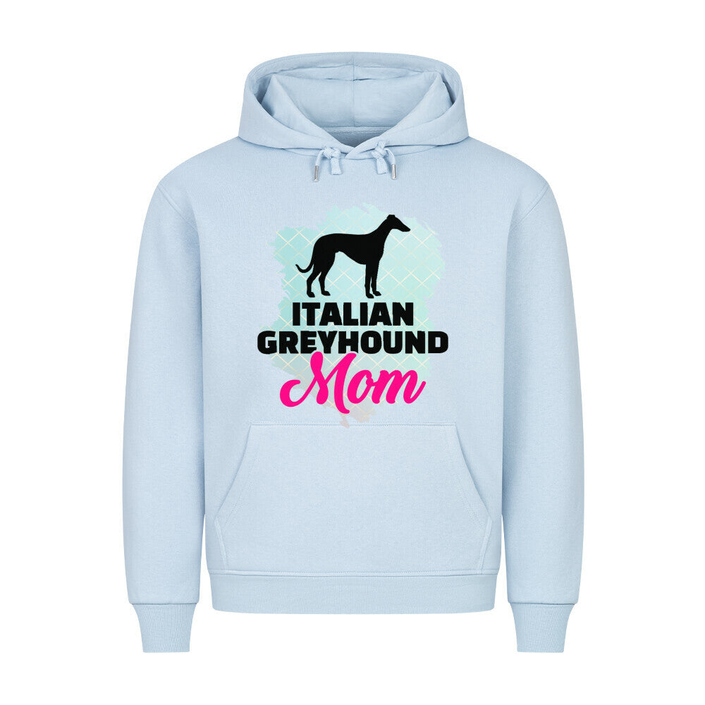 Premium Hoodie "Italian Greyhound - MOM" Babyblau – hunde-shirt.de