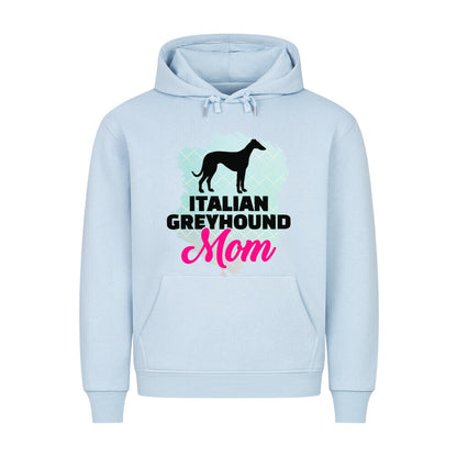Premium Hoodie "Italian Greyhound - MOM" Babyblau – hunde-shirt.de