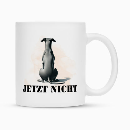 Tasse "Italian Greyhound - JETZT NICHT II" Weiß – hunde-shirt.de