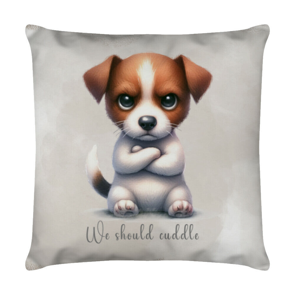 Kissen "Jack Russell - Cuddle" Weiß – hunde-shirt.de