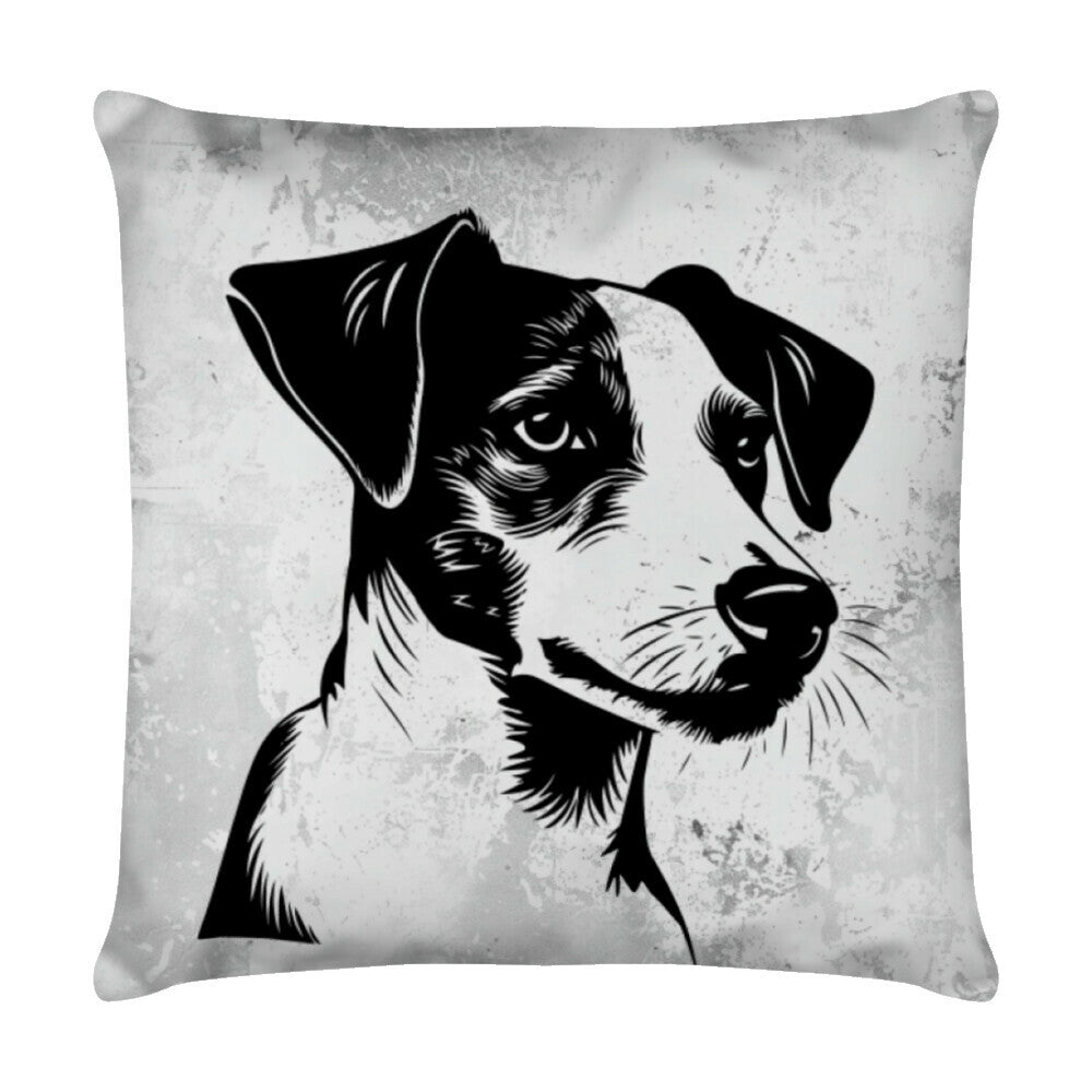 Kissen "Jack Russell - B/W Art" Weiß – hunde-shirt.de