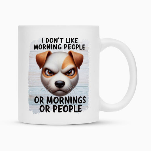 Tasse "Jack Russell - Morning People" Weiß – hunde-shirt.de