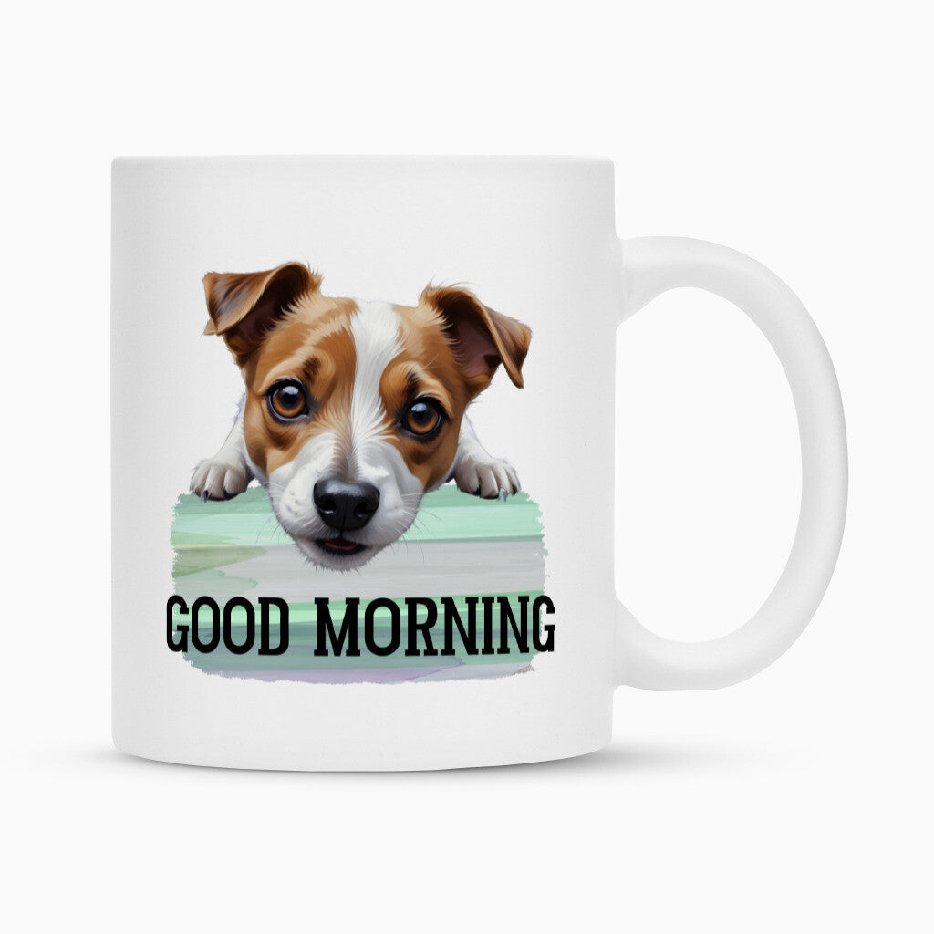 Tasse "Jack Russell - Good Morning" Weiß – hunde-shirt.de