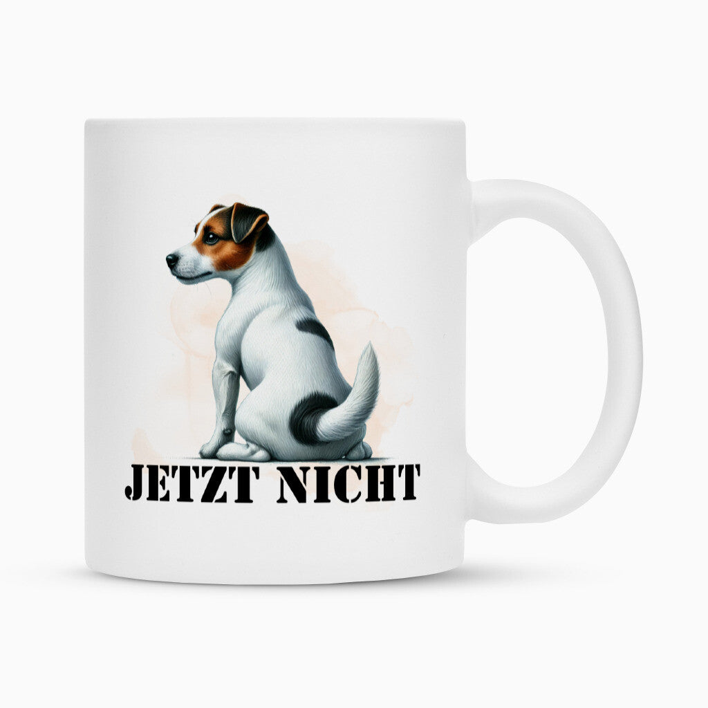 Tasse "Jack Russell - JETZT NICHT III" Weiß – hunde-shirt.de