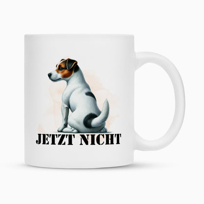 Tasse "Jack Russell - JETZT NICHT III" Weiß – hunde-shirt.de
