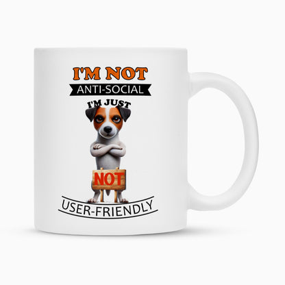Tasse "Jack Russell - Anti-Social" Weiß – hunde-shirt.de