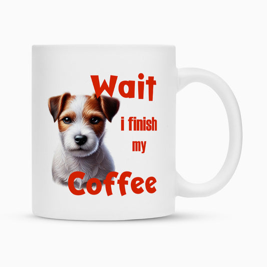 Tasse "Jack Russell - Wait..." Weiß – hunde-shirt.de