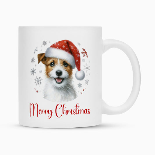 Tasse "Jack Russell - Merry Christmas" Weiß – hunde-shirt.de